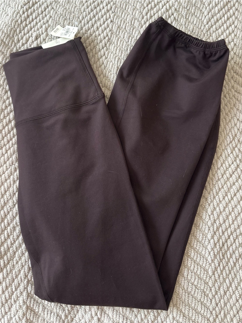 aerie Brown Bubble Hem Pants with Elastic Waist
